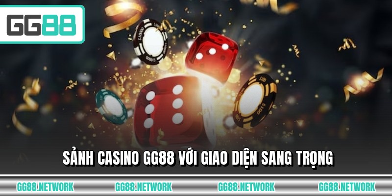 Sảnh casino GG88 với giao diện sang trọng